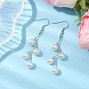 Round Imitation Pearl Acrylic Dangle Earrings EJEW-JE05855-2