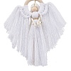 Angel Wood & Cotton Threads Pendant Decoration HJEW-JM02406-01-4
