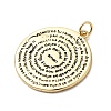 Brass Enamel Pendants KK-H529-06G-2