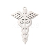 Anti-Tarnish 304 Stainless Steel Snake Pendants STAS-S150-02P-1
