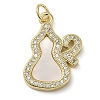 Brass Micro Pave Cubic Zirconia Pendants KK-Q808-19G-1