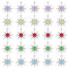 50Pcs 5 Colors Alloy Enamel Pendants ENAM-FH0001-70-1