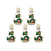 Rack Plating Alloy Enamel Pendants ENAM-N055-147B-1