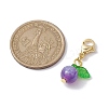 Round Resin Imitation Cat Eye Pendant Decortion HJEW-JM01986-01-3