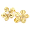 304 Stainless Steel Flower Stud Earrings for Women EJEW-U023-04G-02-3