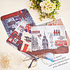 20 Sheets 4 Style London Themed Microfibre Glasses Cleaning Cloth AJEW-CN0002-01-5