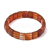Dyed & Heated  Natural Carnelian Beaded Stretch Bracelets for Unisex G-K303-02G-4