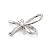 925 Sterling Silver Bowknot Connector Charms STER-S013-01P-1