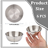 6Pcs Stainless Steel Dipping Bowls AJEW-CP0009-70P-2