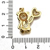 Rack Plating Bear Brass Micro Pave Cubic Zirconia Pendants KK-E102-06G-03-3