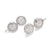 Rack Plating Brass Cage Pendants KK-S751-004P-3