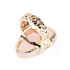 Natural Rose Quartz Stretch Finger Rings RJEW-N055-01E-3