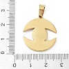 Ion Plating(IP) 304 Stainless Steel Enamel Rhinestone Pendants STAS-Q325-03G-G-3