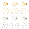 60Pcs 6 Style 304 Stainless Steel Stud Earring Findings STAS-DC0010-11-1