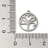 Non-Tarnish 201 Stainless Steel Pendants STAS-E206-03P-04-3