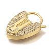 Brass Micro Pave Cubic Zirconia Pendants KK-K389-050G-02-2