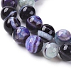 Natural Striped Agate/Banded Agate Beads Strands G-G582-10mm-43-3
