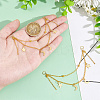 50Pcs Star & Moon Stainless Steel Charms Shoe Chain AJEW-PH01579-3