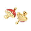 Brass Enamel Pendants KK-B139-22G-01-2