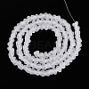 Frosted Transparent Glass Beads Strands GLAA-N016-4mm-11-2