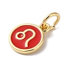 Real 18K Gold Plated Brass Enamel Charms KK-L216-001G-H03-2