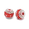 Bling Resin Rhinestone Flower Beads LS-OACR-D310-01P-E-1
