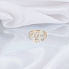 1Pc Brass Micro Pave Clear Cubic Zirconia Open Cuff Rings for Women RJEW-LP0002-37U-3