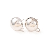 Brass Stud Earring Findings KK-G604-01S-06-1