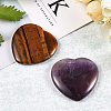 2Pcs 2 Style Heart Natural Mixed Gemstone Massage G-SZ0001-76C-4