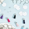 DIY Blank Double-sided Heat Transfer Aluminium Pendant Keychain Making Kits DIY-SP0005-26D-7
