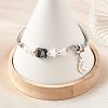 Natural Paua Shell & Star Freshwater Shell Link Bracelets BJEW-JB14326-2