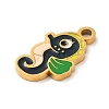 Ion Plating(IP) 304 Stainless Steel Enamel Pendants STAS-Q301-04G-2