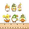 12Pcs 6 Styles Bees Theme Alloy Enamel Pandants FIND-FP0002-92-3