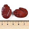Natural Red Rainbow Jasper Pendants G-K359-03M-3