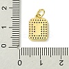 Rack Plating Brass Micro Pave Clear Cubic Zirconia Charms KK-G501-01T-G-3