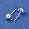 Brass Stud Earring Findings KK-G604-01S-03-2