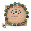 Natural African Turquoise(Jasper) Round Beads Stretch Bracelets FS-WG18FCB-23-1