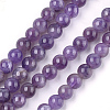 Natural Amethyst Beads Strands X-G-S333-6mm-020-1