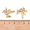Brass Micro Pave Cubic Zirconia Pendants KK-G533-06G-02-3