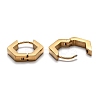 304 Stainless Steel Hexagon Huggie Hoop Earrings STAS-H156-03A-G-3