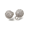 Rack Plating Brass Micro Pave Cubic Zirconia Charms KK-F883-07P-01-2