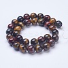 Natural Multi-Color Tiger Eye Beads Strands G-D855-07-12mm-2