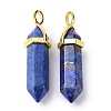 Natural Lapis Lazuli Pointed Pendants G-G025-01G-03-2