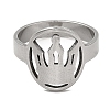 Non-Tarnish 201 Stainless Steel Finger Rings RJEW-G278-11P-2