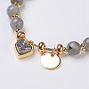 Natural Labradorite Beads Stretch Bracelets BJEW-I261-01D-2