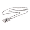Poker 201 Stainless Steel Pendant Necklaces LS-NJEW-F320-03P-02-2
