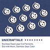 201 Stainless Steel Laser Cut Pendants STAS-UN0034-60-4