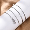 Brass Link Chain Necklaces for Women NJEW-D302-13P-5