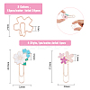4Pcs Sakura Alloy Enamel & Iron Paper Clips IFIN-FH0001-70-2