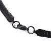 304 Stainless Steel Choker Necklaces and Bangles Jewelry Sets SJEW-L144-A01-B-3